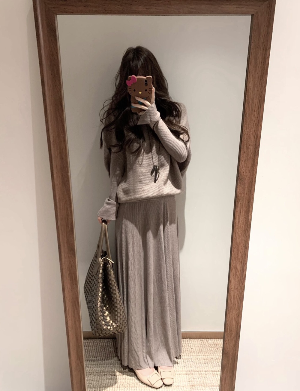 Wears outside waistcoat autumn sweater 2pcs set