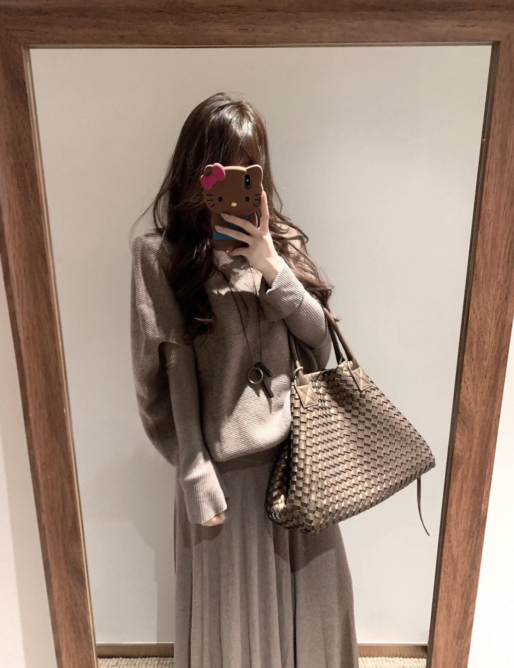 Wears outside waistcoat autumn sweater 2pcs set