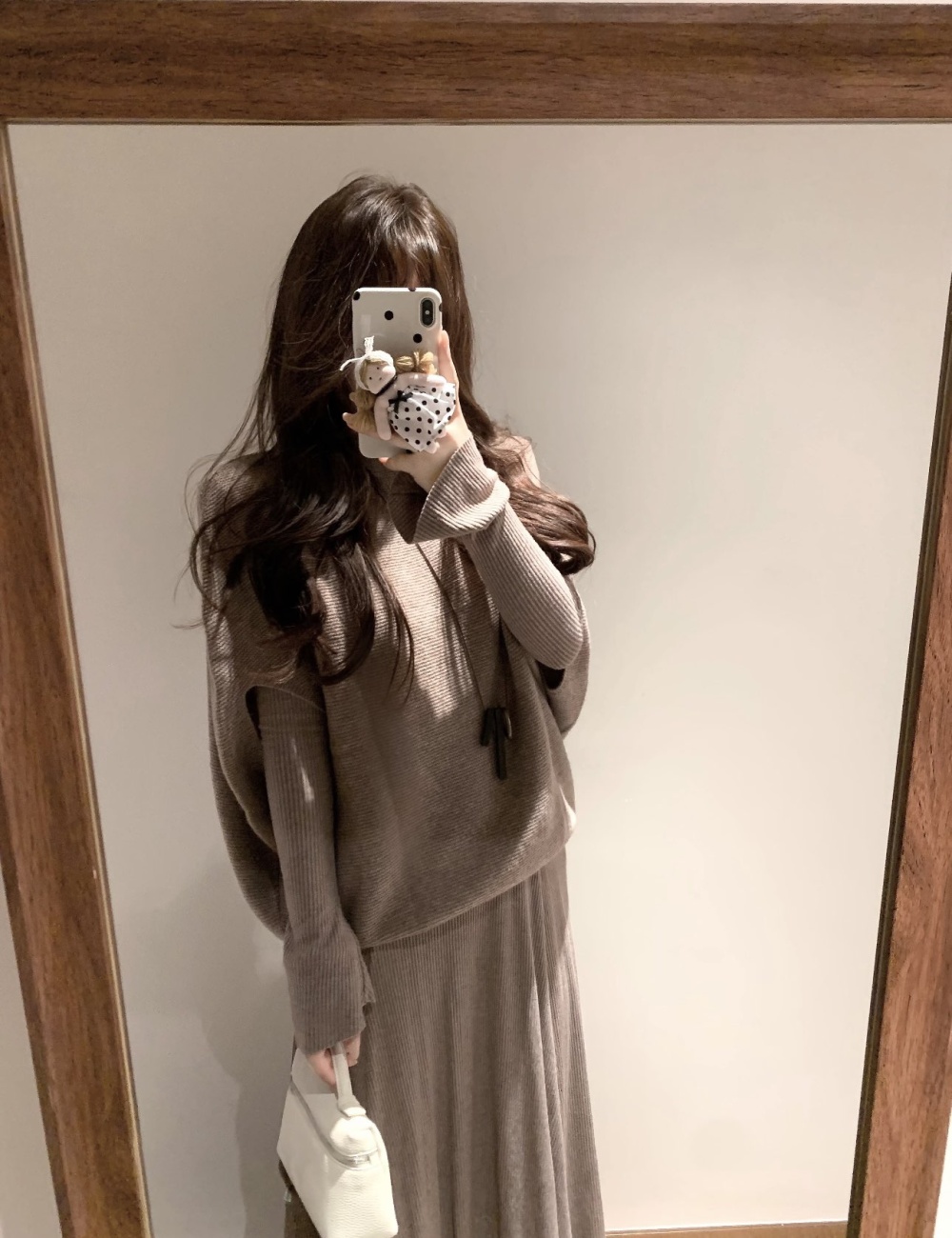 Wears outside waistcoat autumn sweater 2pcs set