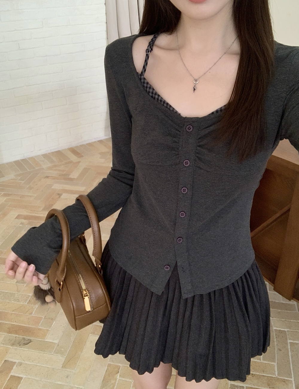 Pseudo-two all-match tops enticement splice T-shirt