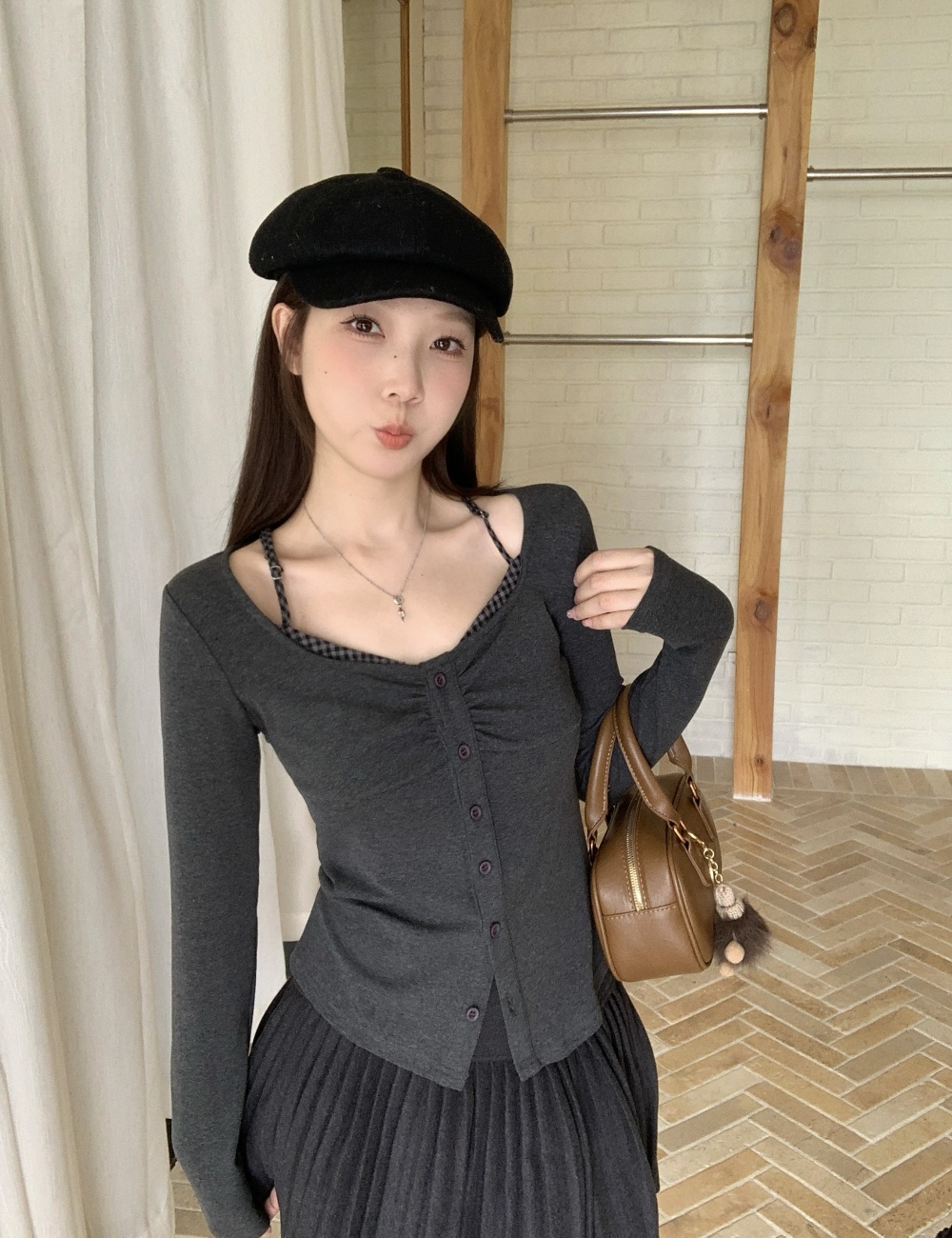 Pseudo-two all-match tops enticement splice T-shirt