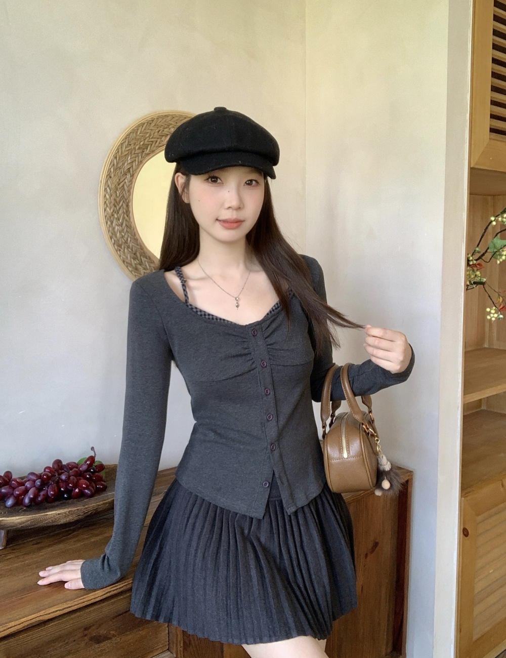 Pseudo-two all-match tops enticement splice T-shirt