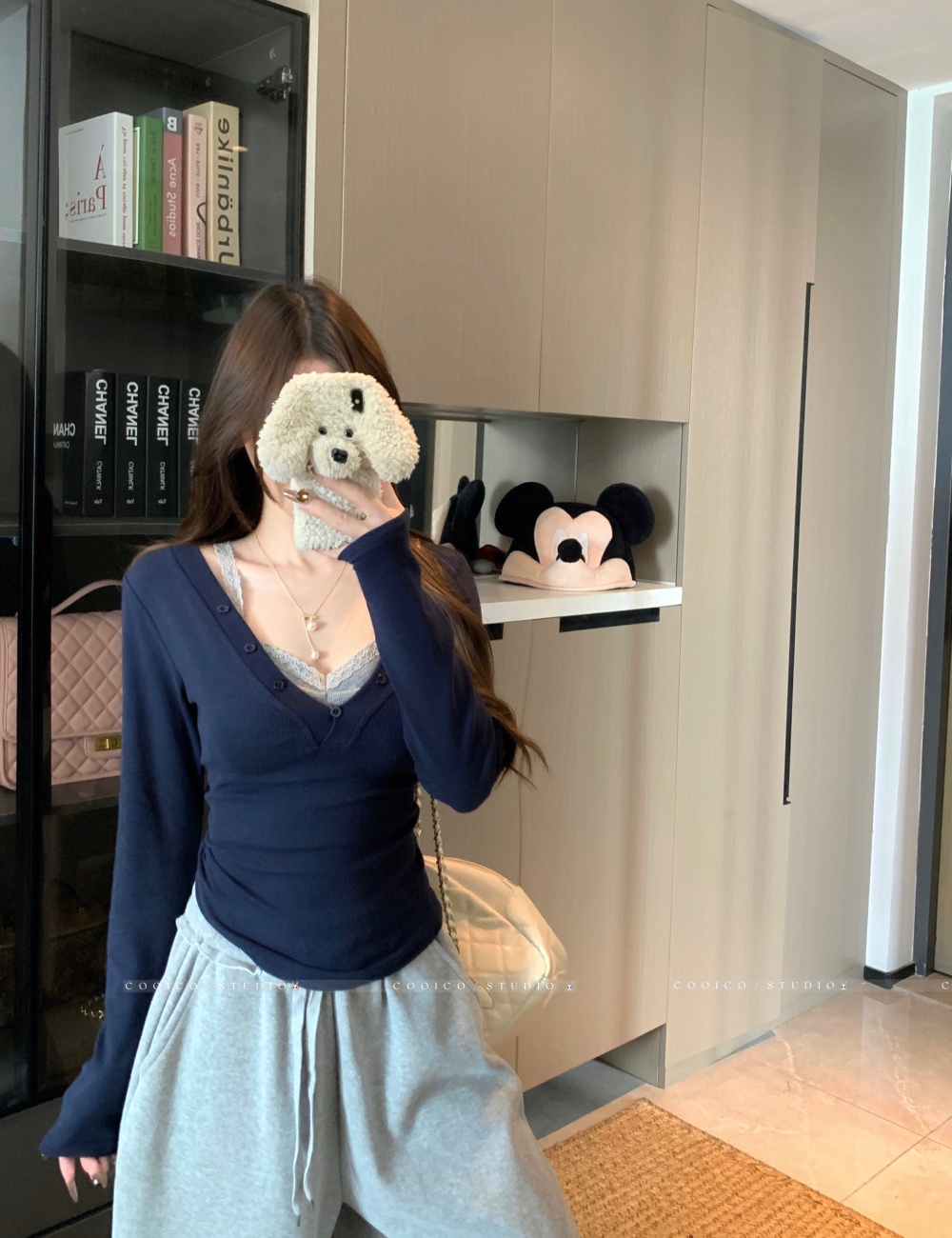 Large yard autumn lace T-shirt enticement slim splice tops