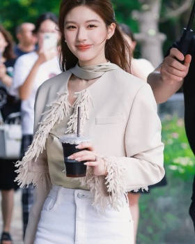 Tassels all-match tops temperament ladies cardigan for women