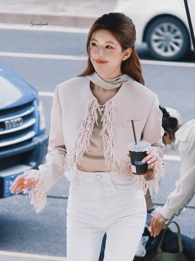 Tassels all-match tops temperament ladies cardigan for women