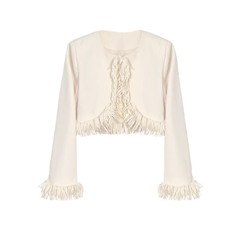 Tassels all-match tops temperament ladies cardigan for women