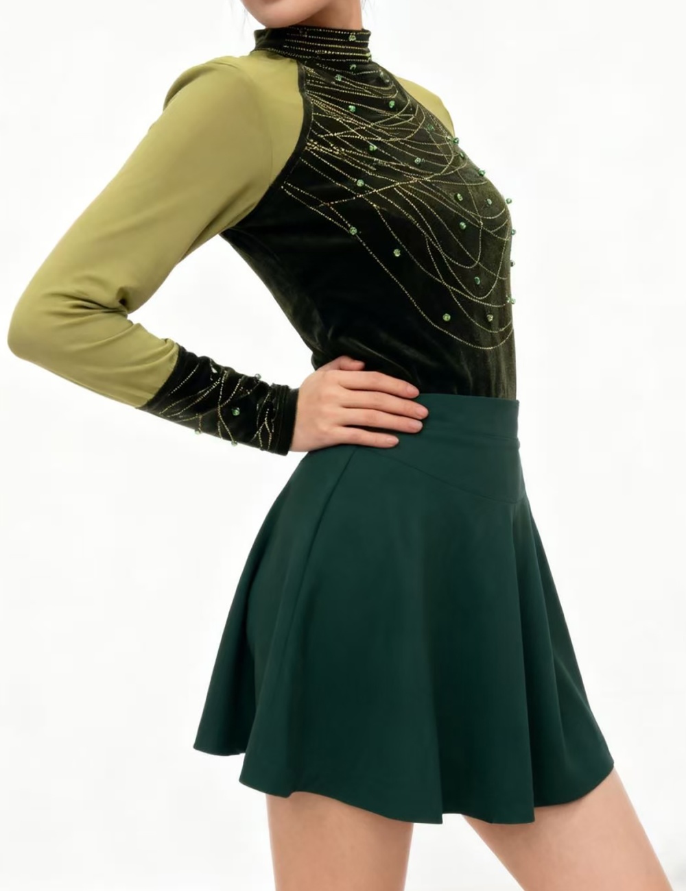 Fashion rhinestone hollow small shirt for women