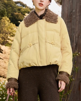Down stitching collar winter coat short Casual down coat