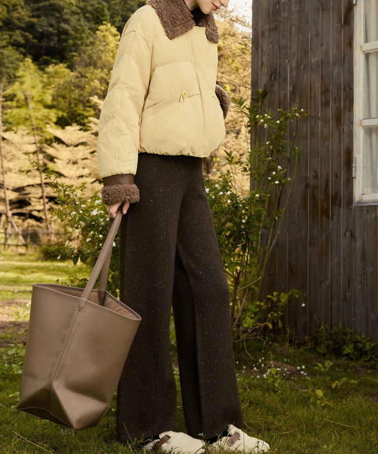 Down stitching collar winter coat short Casual down coat