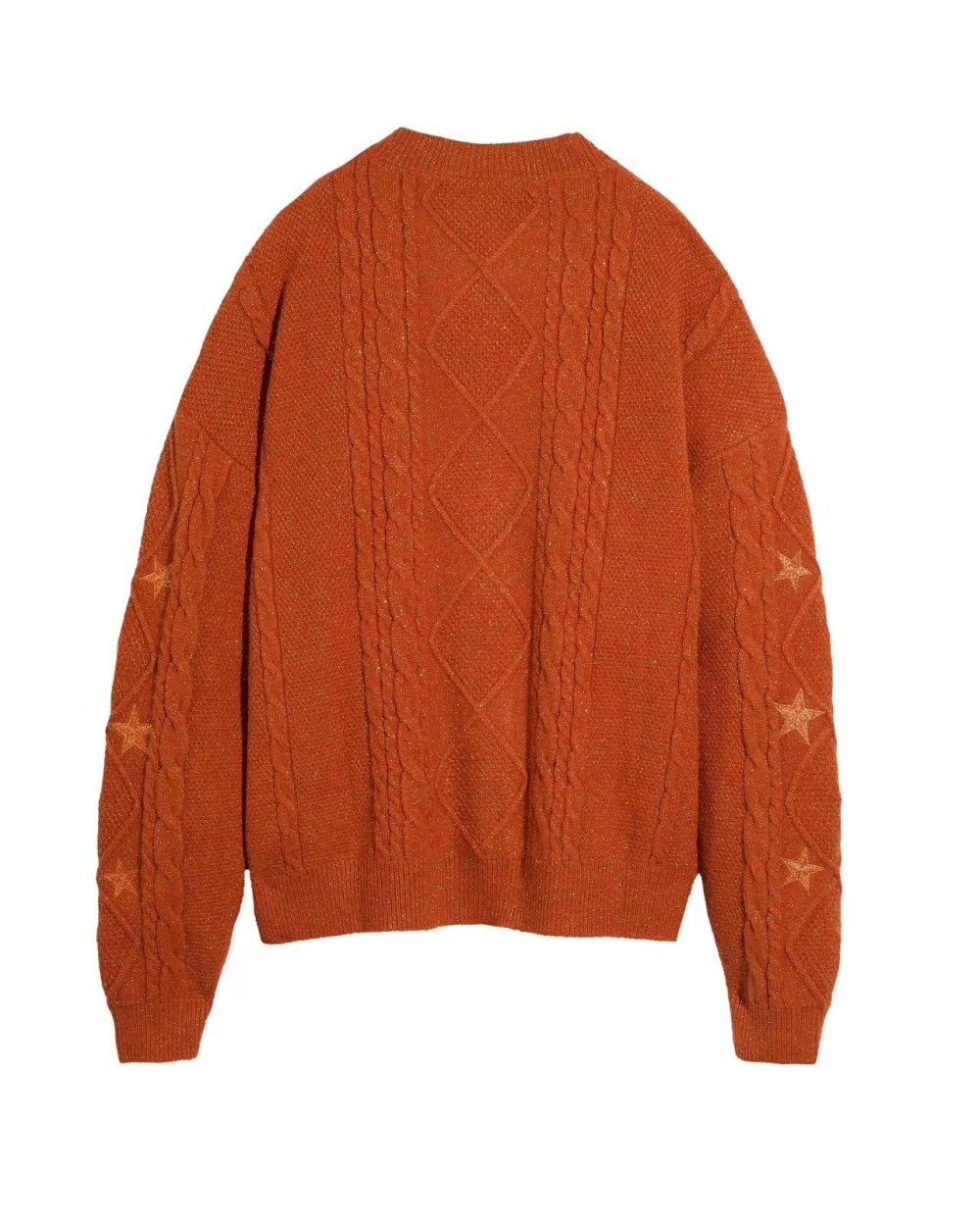 Orange lazy sweater temperament loose cardigan