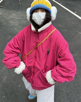 Cubs lovely coat all-match thermal cotton coat for women