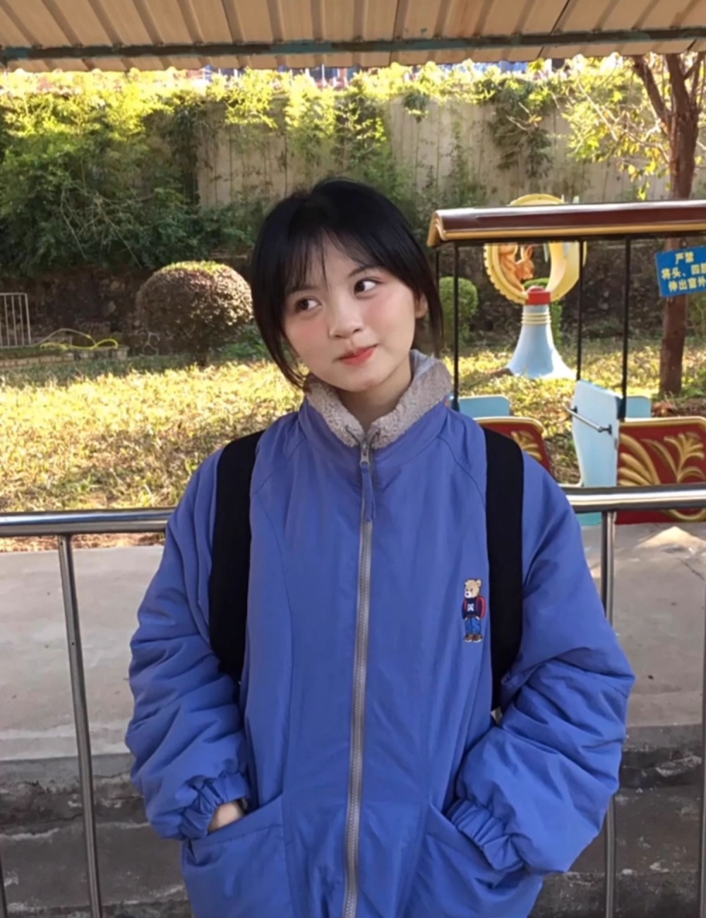 Cubs lovely coat all-match thermal cotton coat for women