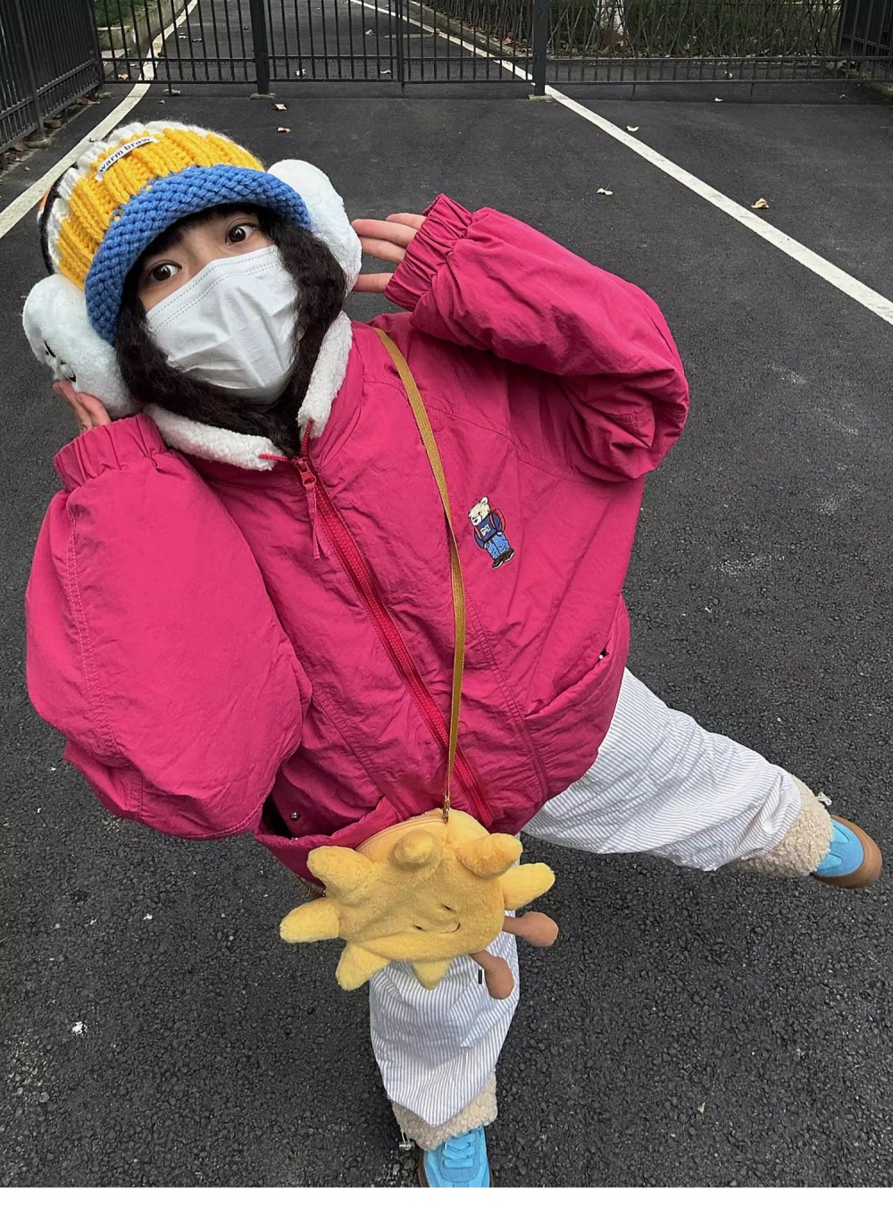 Cubs lovely coat all-match thermal cotton coat for women