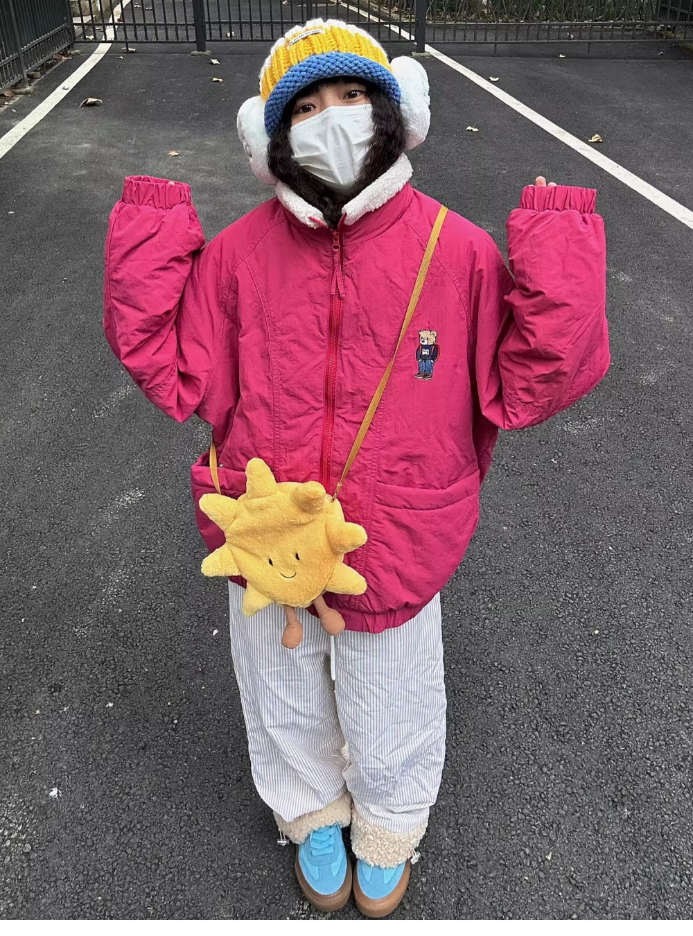 Cubs lovely coat all-match thermal cotton coat for women