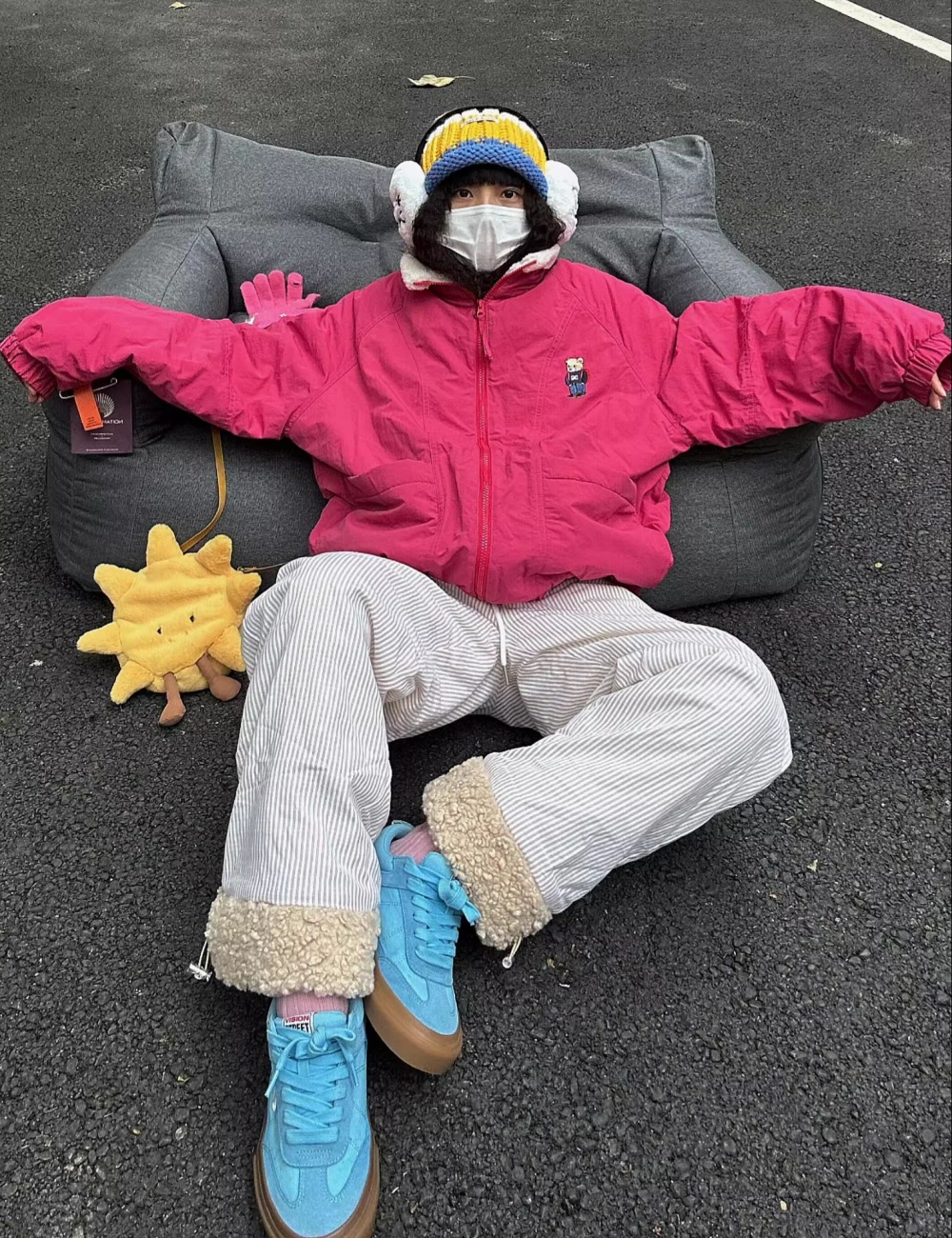 Cubs lovely coat all-match thermal cotton coat for women