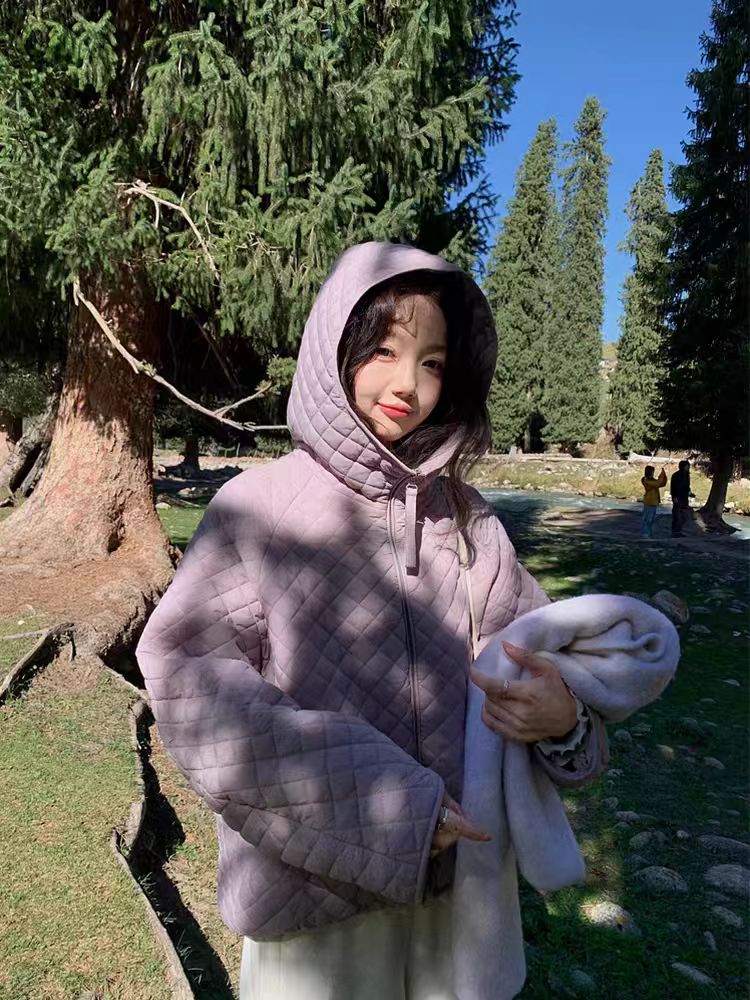 Loose student Korean style cotton coat thermal slim coat