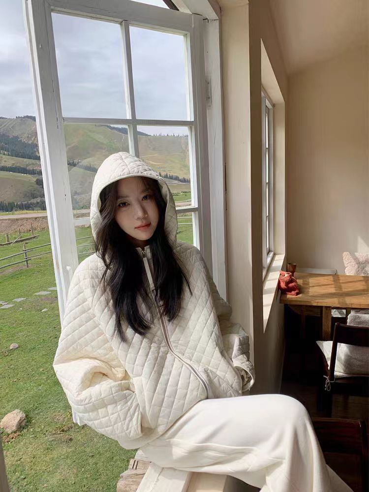 Loose student Korean style cotton coat thermal slim coat