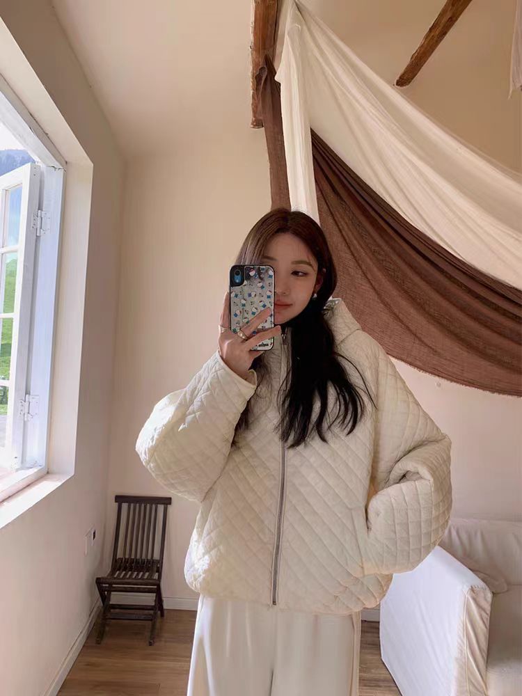 Loose student Korean style cotton coat thermal slim coat