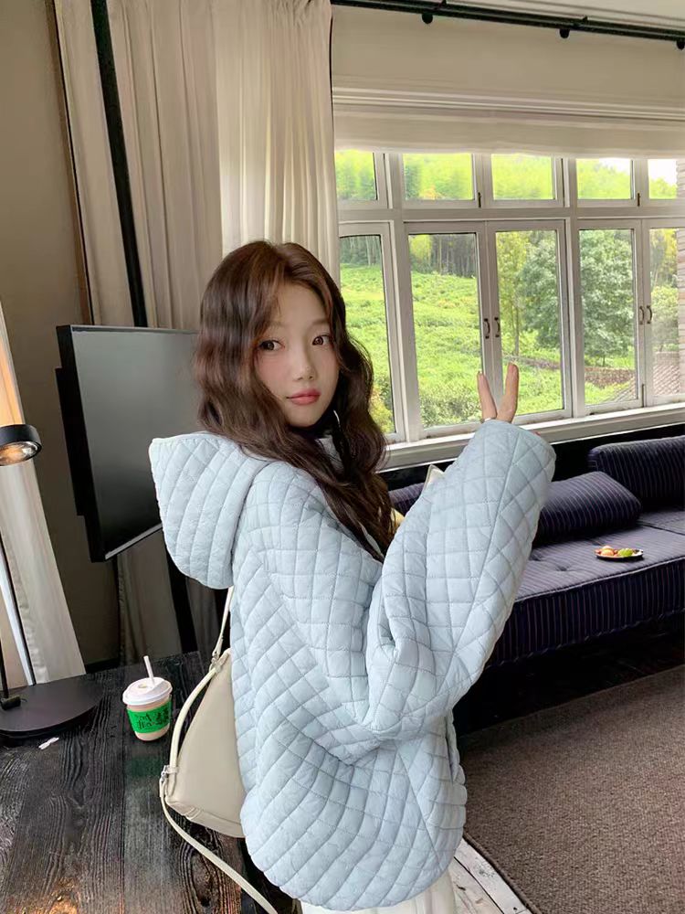 Loose student Korean style cotton coat thermal slim coat
