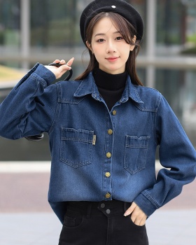 Denim show young loose autumn and winter Korean style tops
