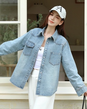 Long sleeve coat retro shirt for women