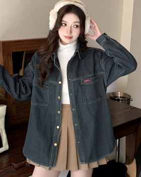 Temperament retro shirt Korean style coat for women