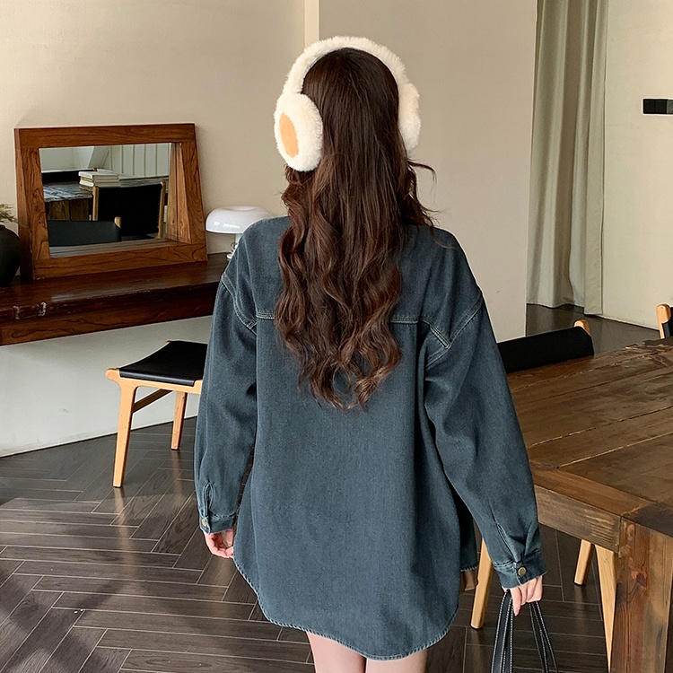 Temperament retro shirt Korean style coat for women