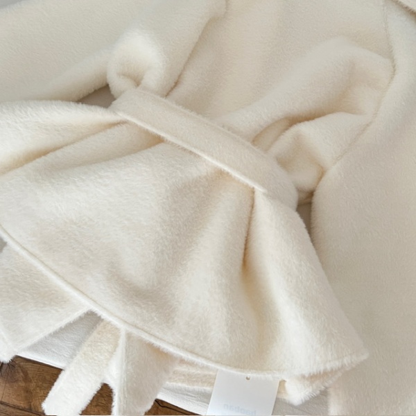 Large lapel all-match coat temperament belt