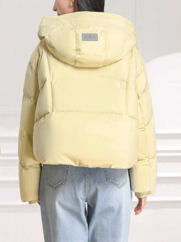 Winter cstand collar down coat zip short bread clothing