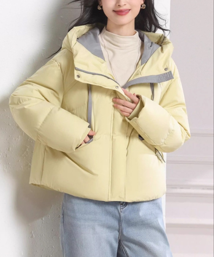Winter cstand collar down coat zip short bread clothing
