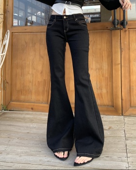 Black elasticity spicegirl jeans slim micro speaker pants