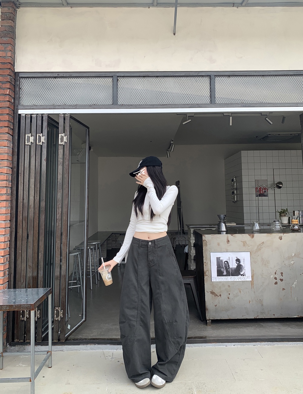 Autumn jeans gray work clothing for women