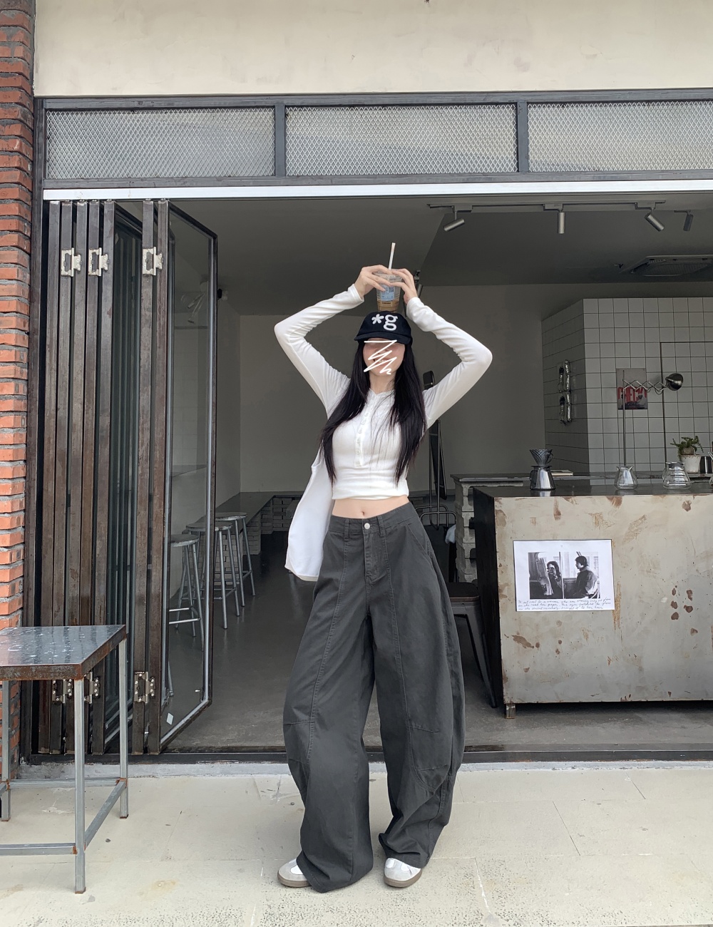 Autumn jeans gray work clothing for women