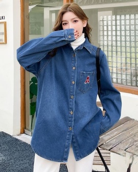 Korean style embroidered shirt all-match coat
