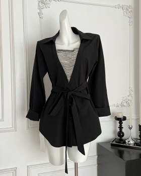 Fashion temperament shirt lace slim tops for women