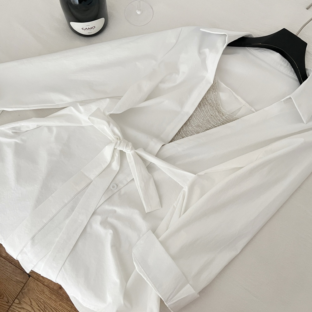 Fashion temperament shirt lace slim tops for women