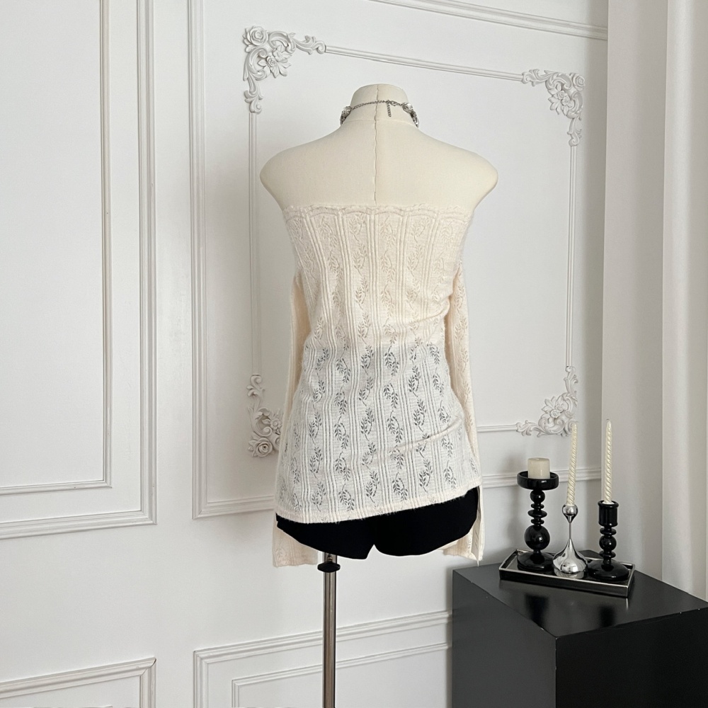 Wrapped chest long sleeve shirt lace bottoming shirt