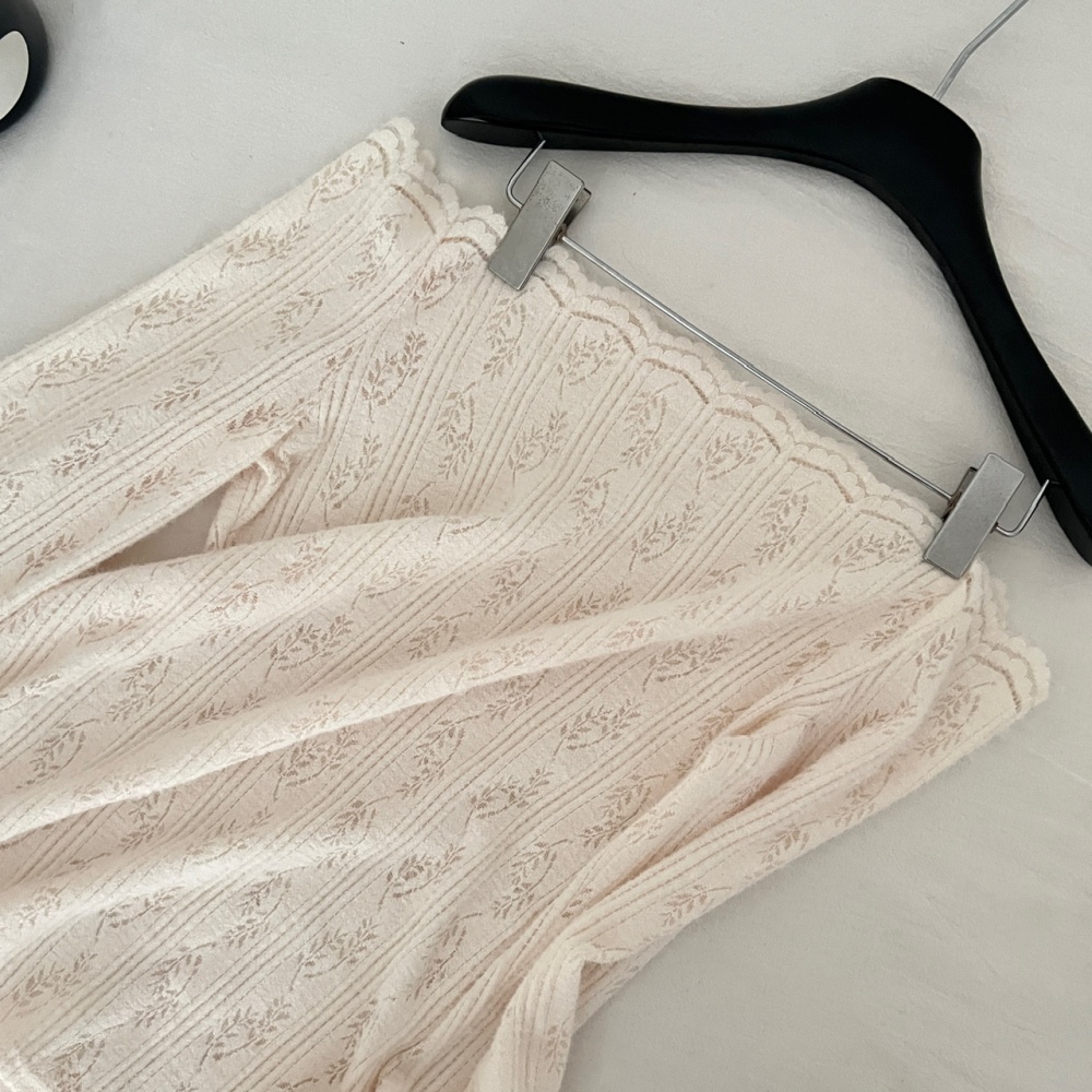 Wrapped chest long sleeve shirt lace bottoming shirt