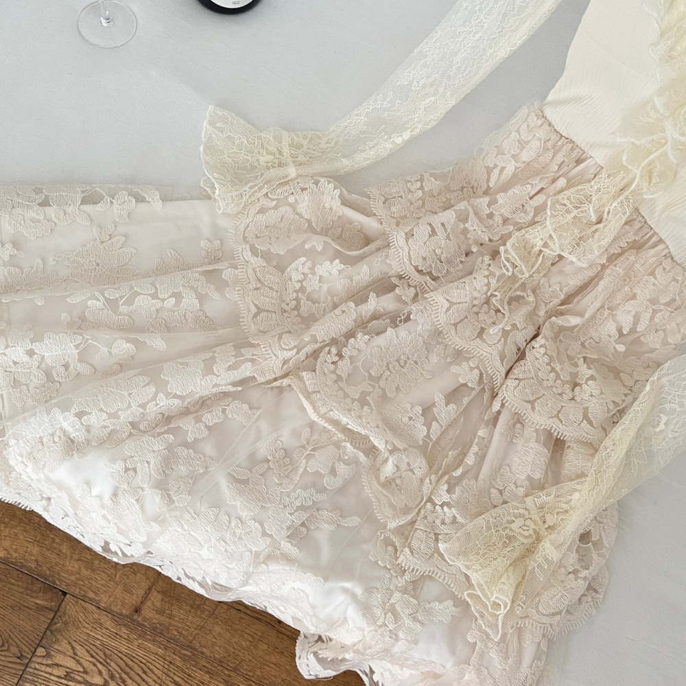 France style big skirt temperament V-neck dress for women