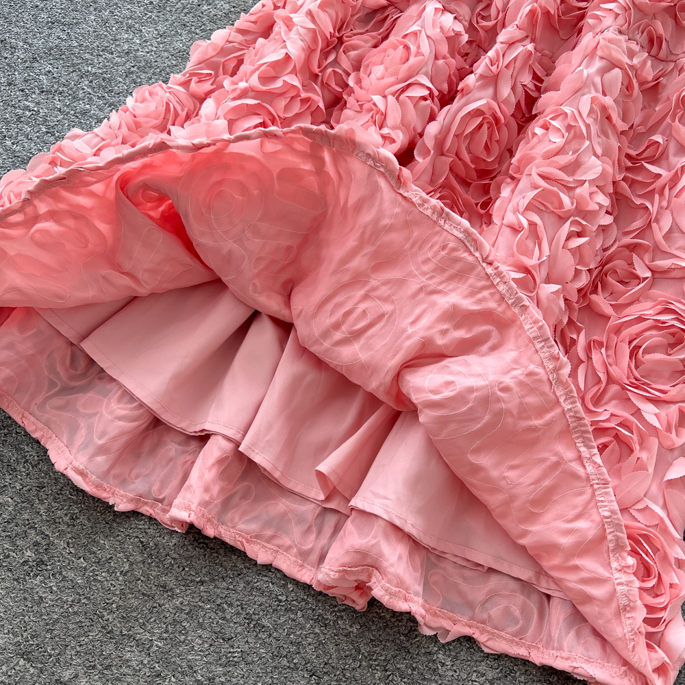 Autumn and winter skirt flowers puff skirt