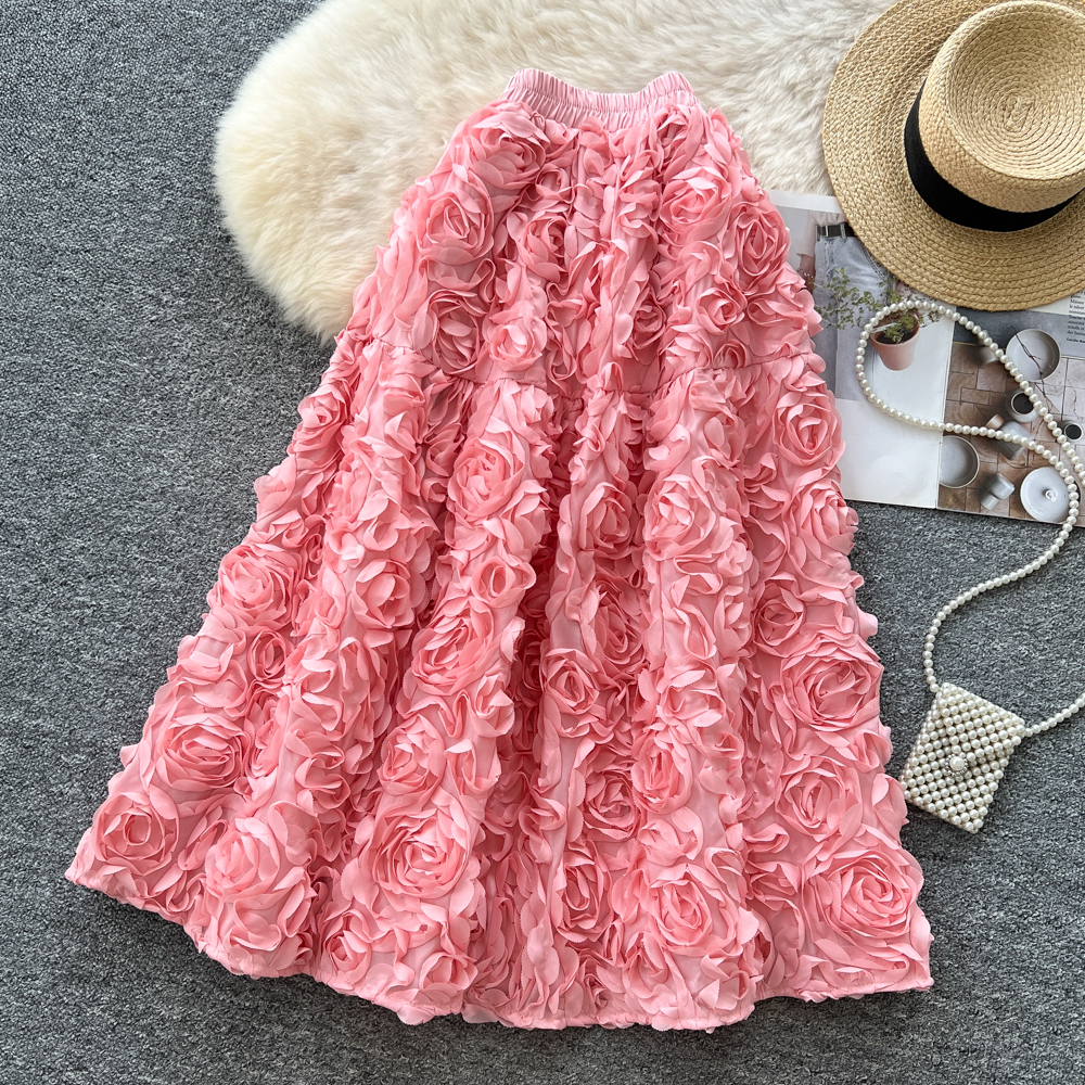 Autumn and winter skirt flowers puff skirt