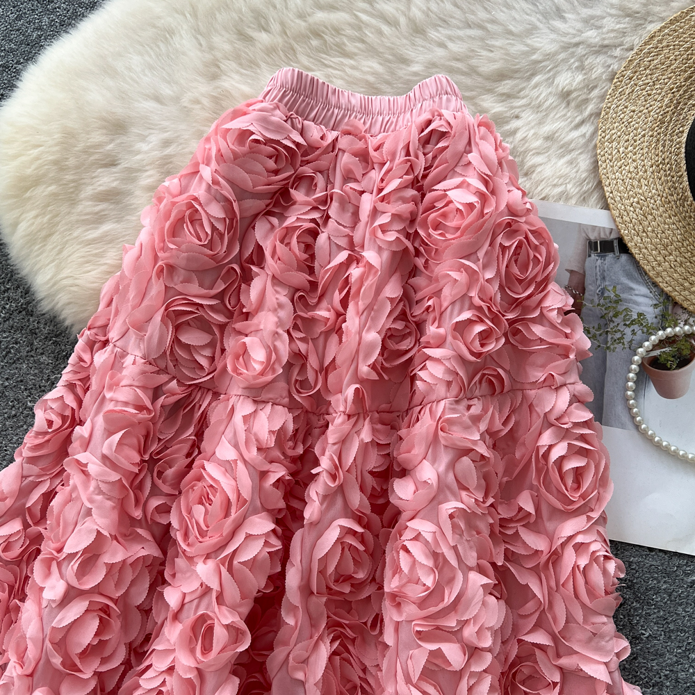 Autumn and winter skirt flowers puff skirt