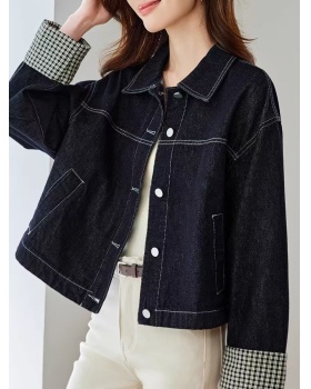 Casual denim loose coat unique Korean style tops