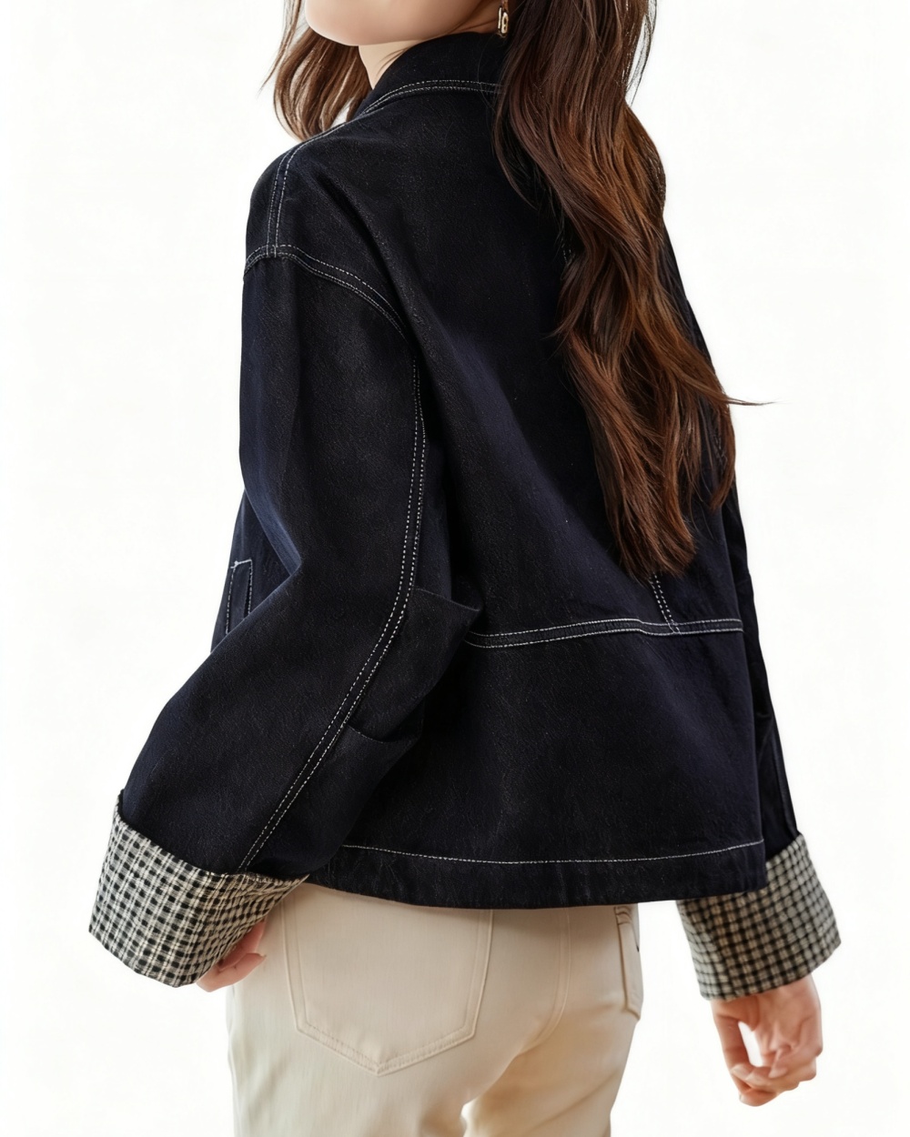 Casual denim loose coat unique Korean style tops