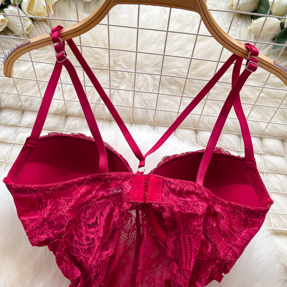 Bandage lace corset enticement leotard for women