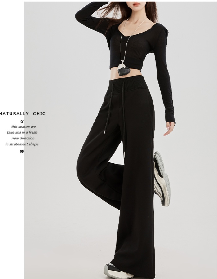Sports sweatpants Casual wide leg pants for women