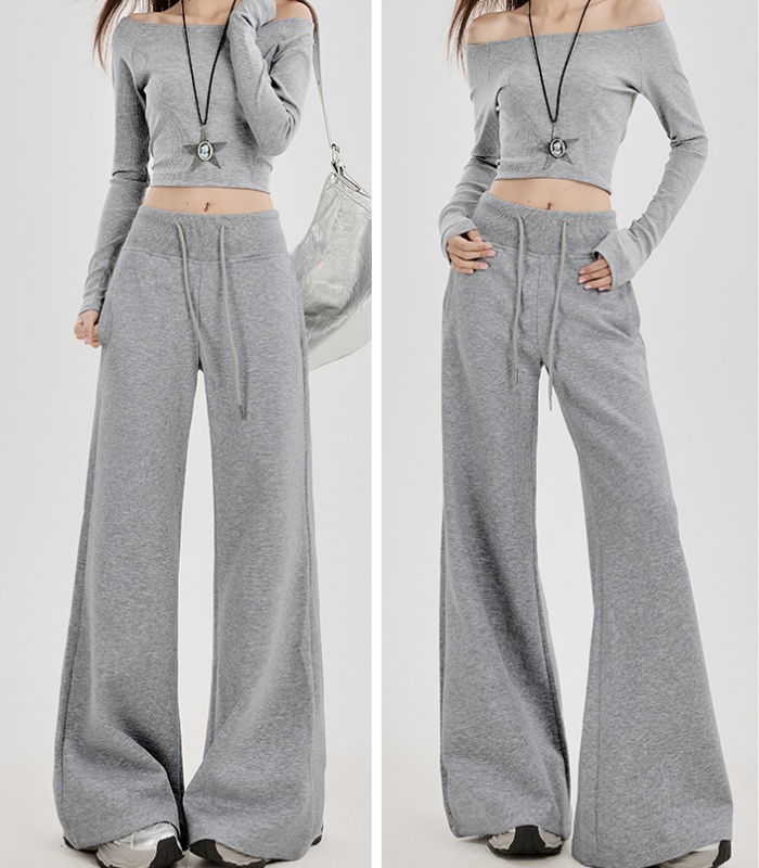 Sports sweatpants Casual wide leg pants for women