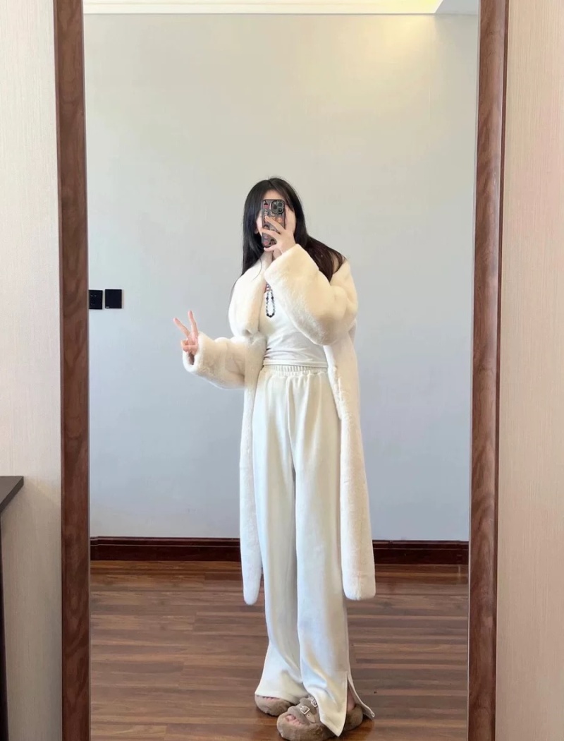 White elmo coat long overcoat for women