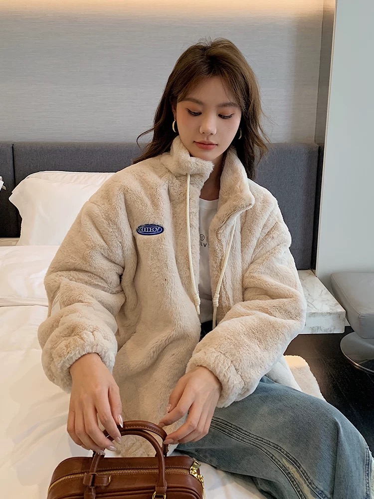 Lamb fur cotton coat rabbit fur fur coat