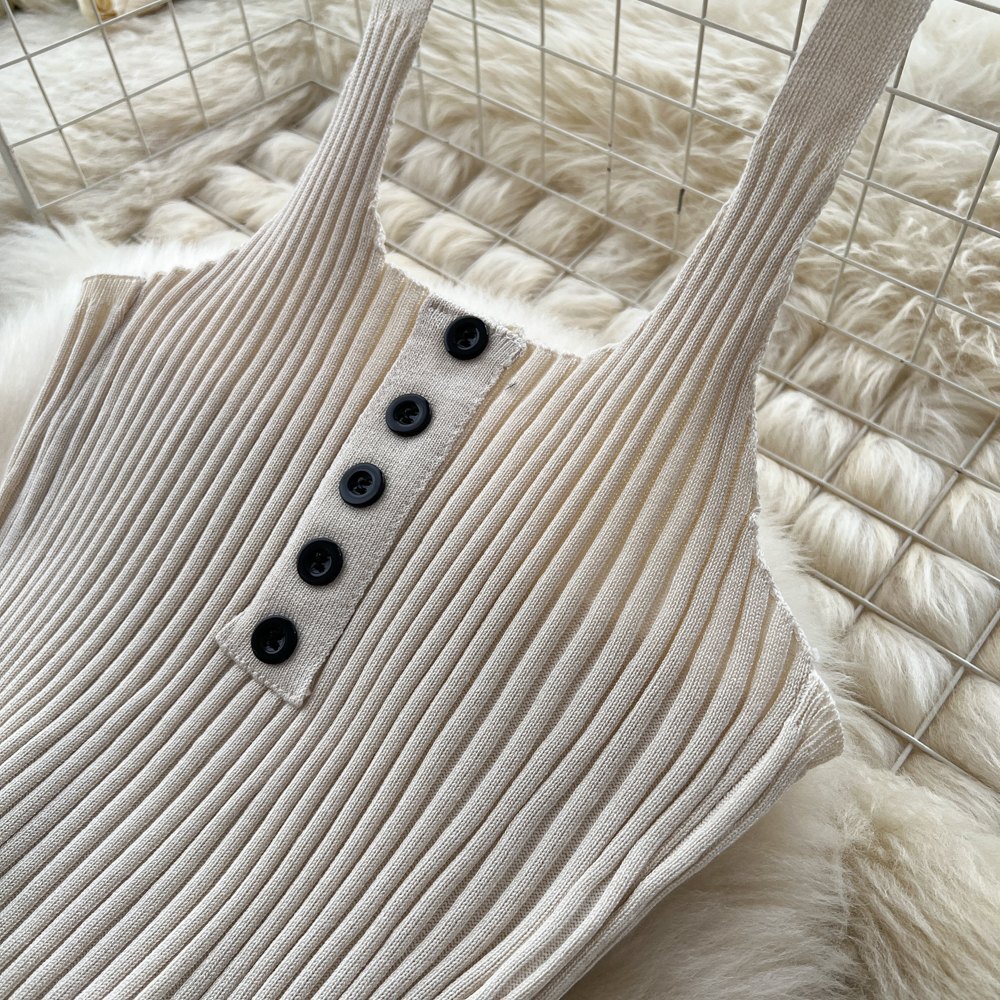 Loose coat temperament vest 3pcs set for women